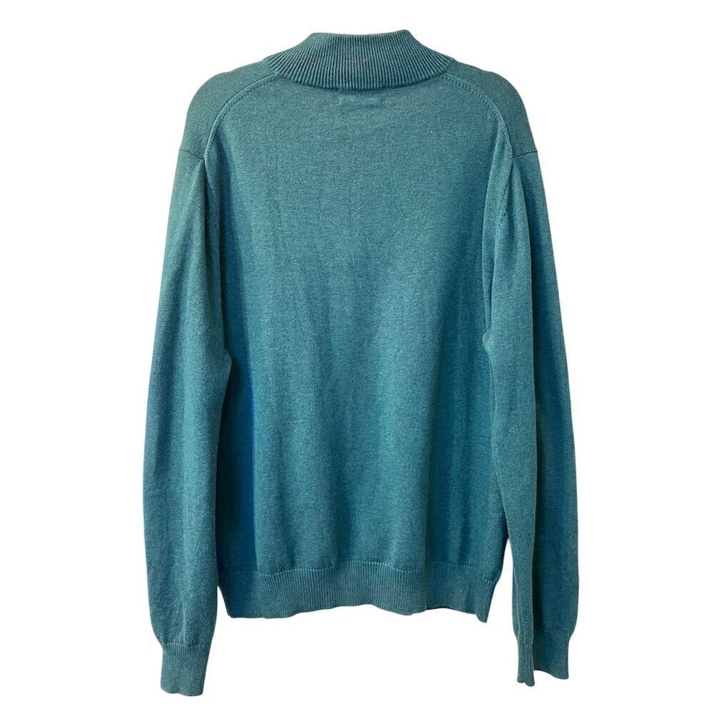 Brooks Brothers XL Blue 1/4 Zip Pullover Sweater Long Sleeve Business Casual - Picture 2 of 7